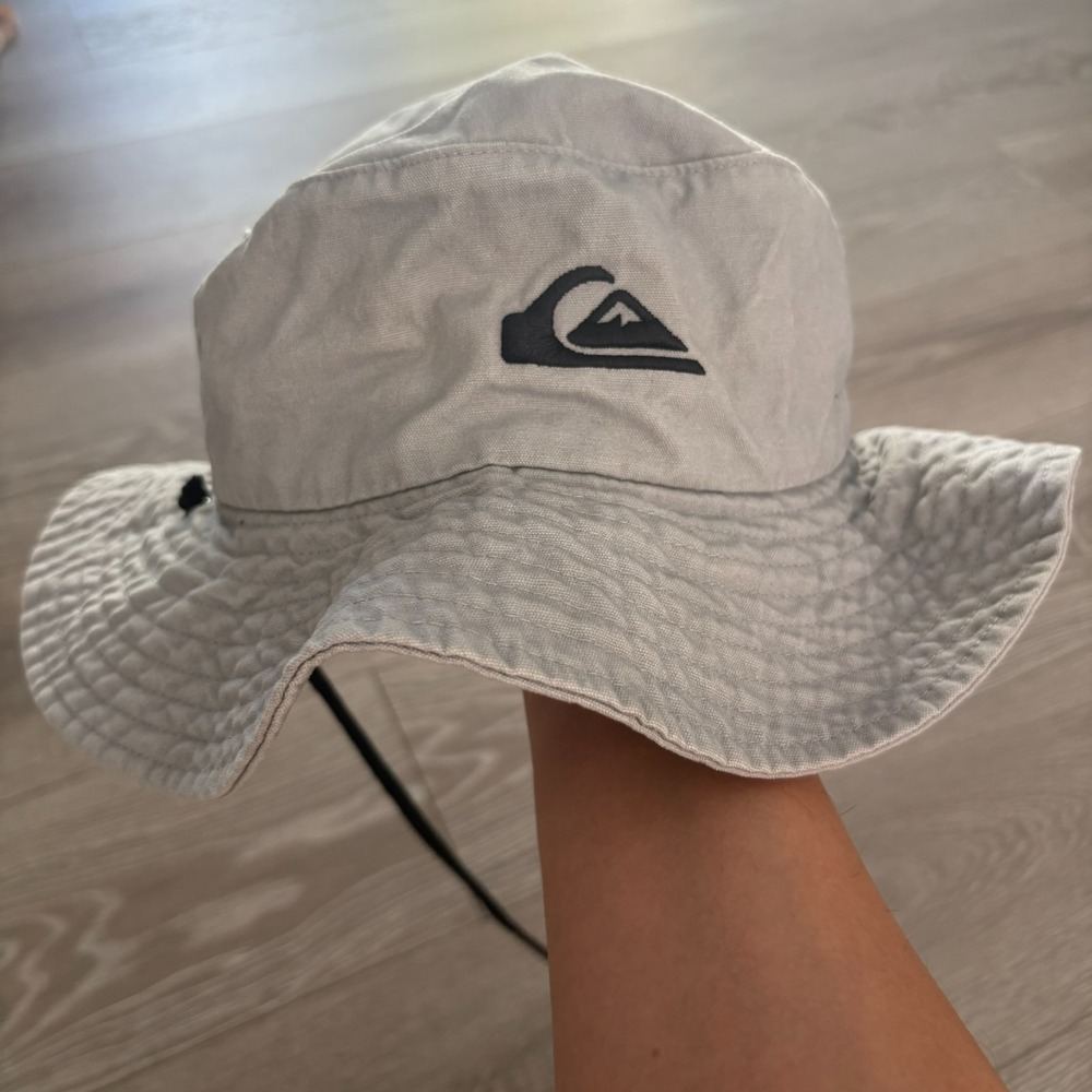 Quiksilver Unisex Sleet Gray Adjustable Strap Boonie Style Bushmaster Hat L/XL